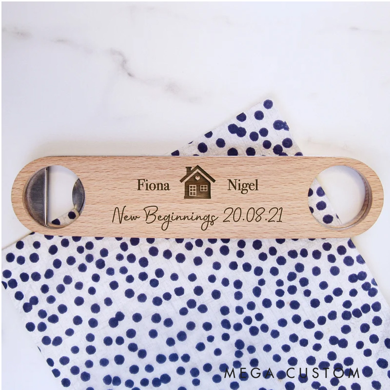 Personalized New Home Gift Custom Housewarming New House Bottle Opener First Home Gift for Couple Home Sweet Home Our First Home