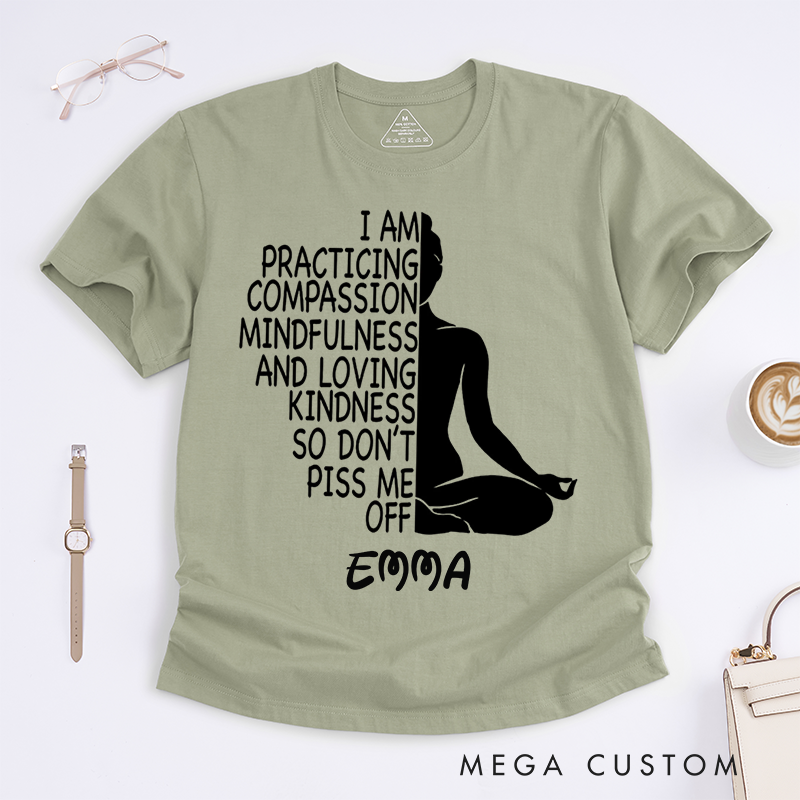 Personalized Meditation T-shirts Yoga T-shirts Yoga Instructor T-shirts Yoga Sports T-shirts Women Yoga Gifts