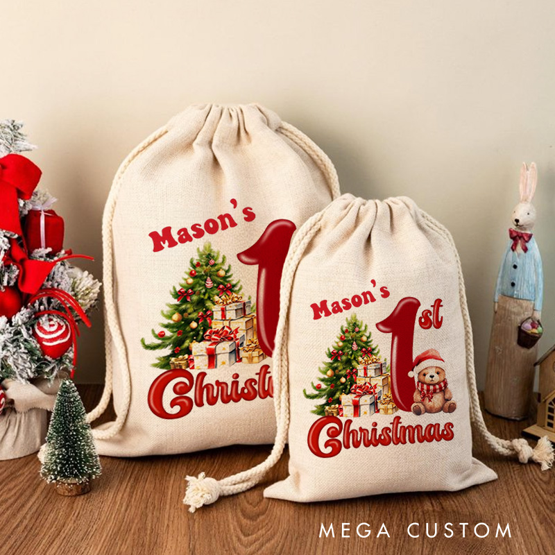 Personalised Canvas Santa Sack Christmas Gift Bag Large Santa Gift Bag for Holiday Presents Xmas Gifts Bags