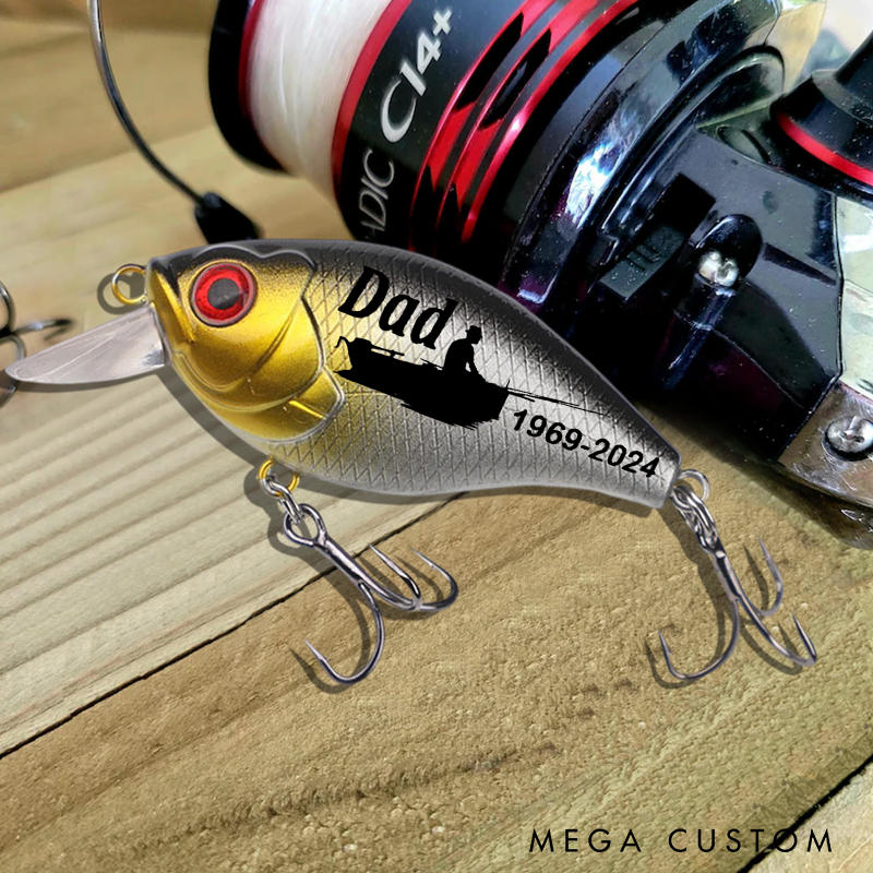 Personalized Fishing Lure Memorial Gift Memorial Fishing Lure Unique Gift for Dad or Fishermen Functional Keepsake for Honoring Special Memories