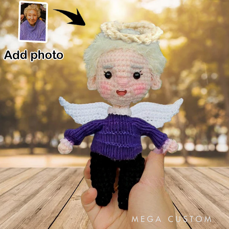 Personalized Crochet Doll Ornament Sympathy Gift for Loss of Loved One