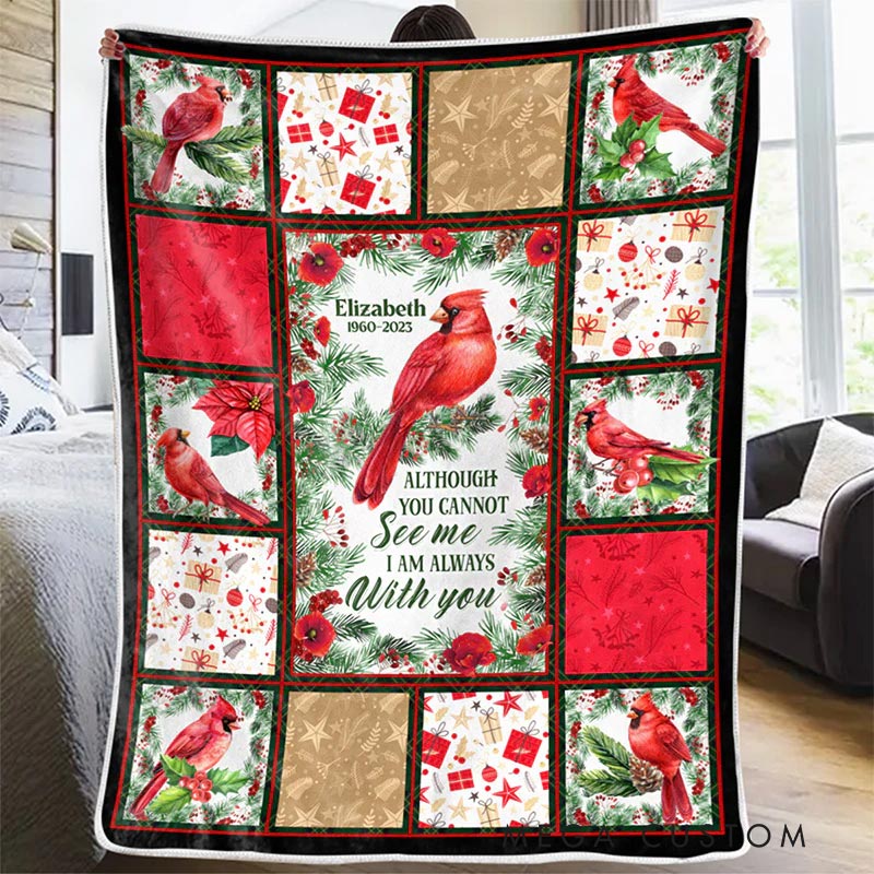 Personalized Memorial Blanket Cardinals Appear When Angels Are Near Christmas Sympathy Gifts for Family Members 