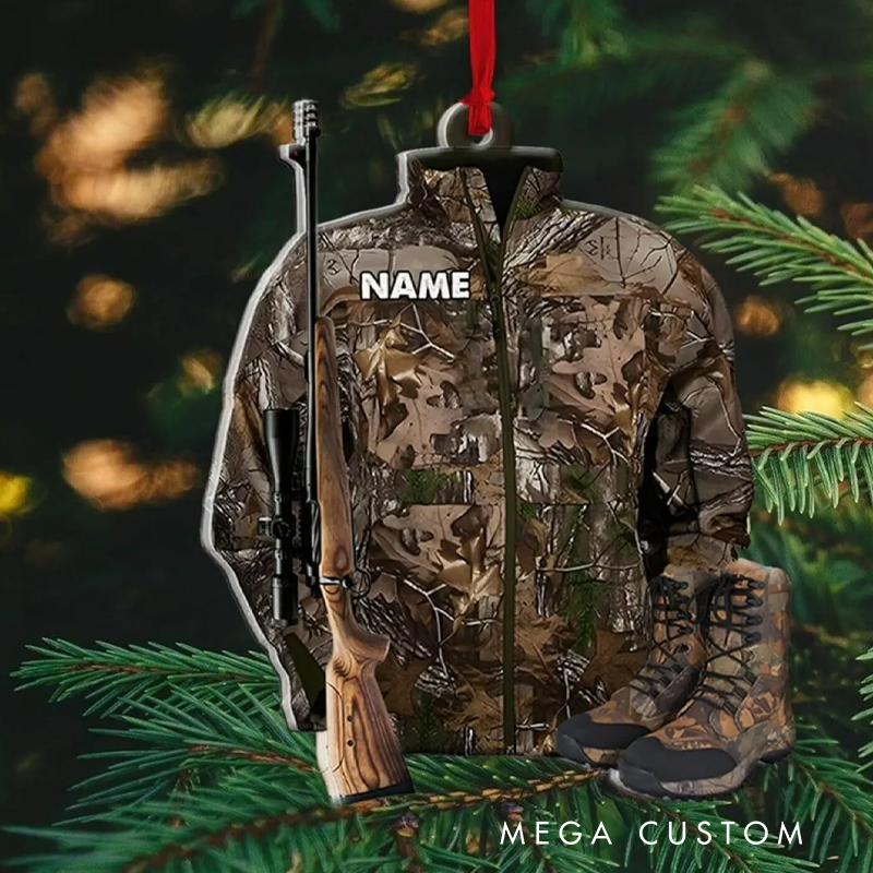 Personalized Hunting Ornament for Christmas Gift for Deer Hunting Lovers Hunter Christmas Ornament Custom Hunting Ornament Hunter Gift