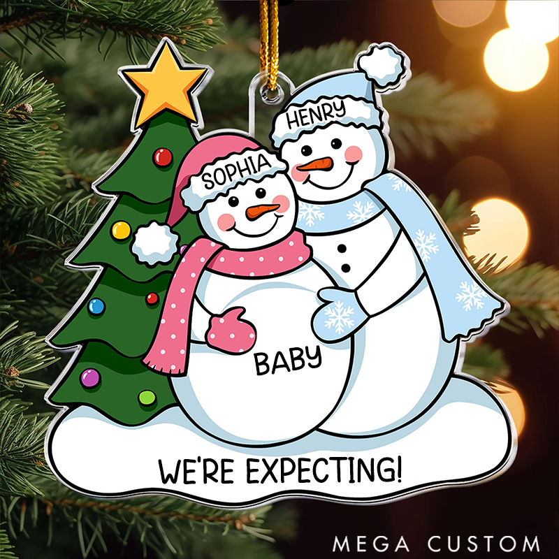 Personalized Christmas Ornament for Expectant Parents