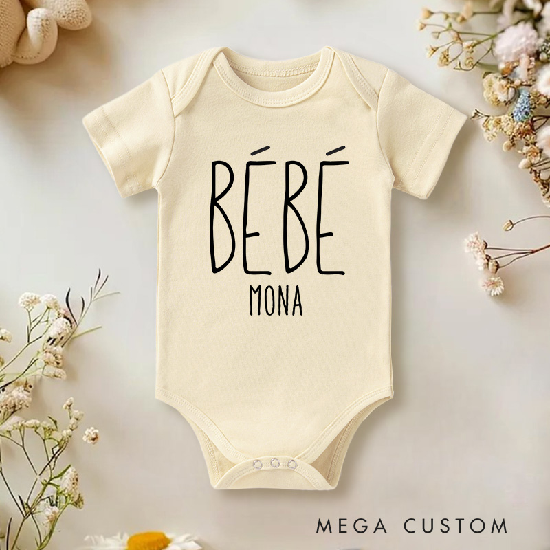 Personalized Funny Bebe Baby Onesie Gift for Newborn Baby