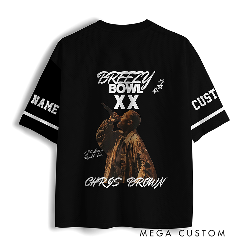 Personalized Football Jersey Mesh Concert Outfit Concert Shirt Gift for Fans