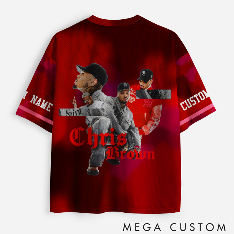 Personalized Hip Hop Music Tour Jersey Football Jersey Mesh Concert Outfit Concert Shirt Gift for Fans Country Music