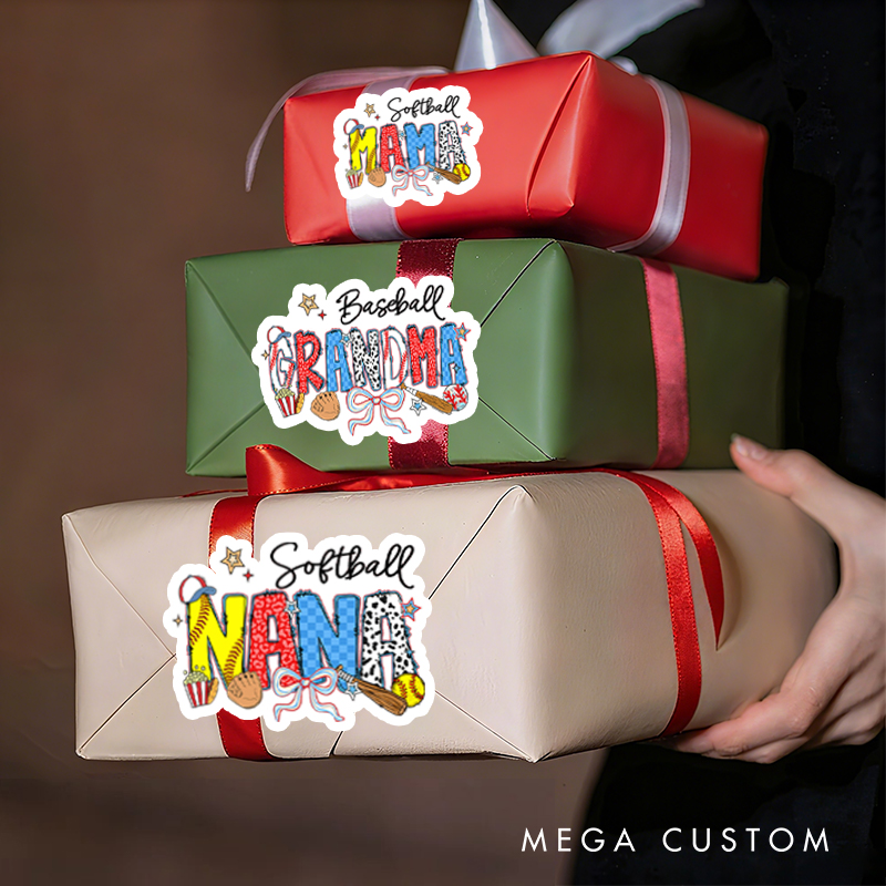 Personalized Sporty Gift Stickers with Custom Name and Title