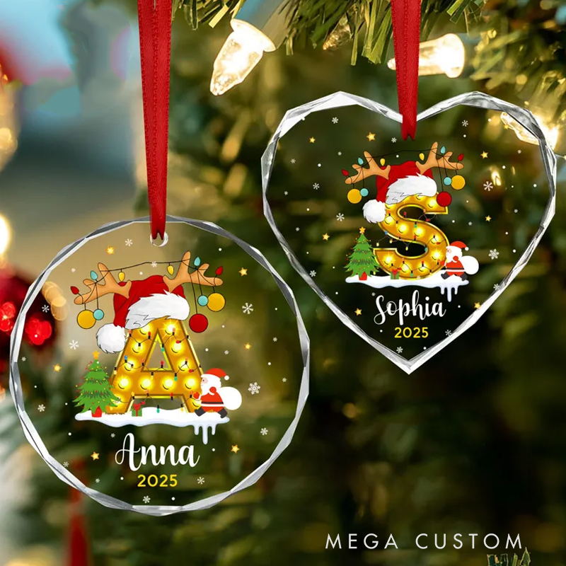 Personalized Letter Name Ornament Custom Alphabet Christmas Ornament Family Name Christmas Ornament 2025 Christmas Gift