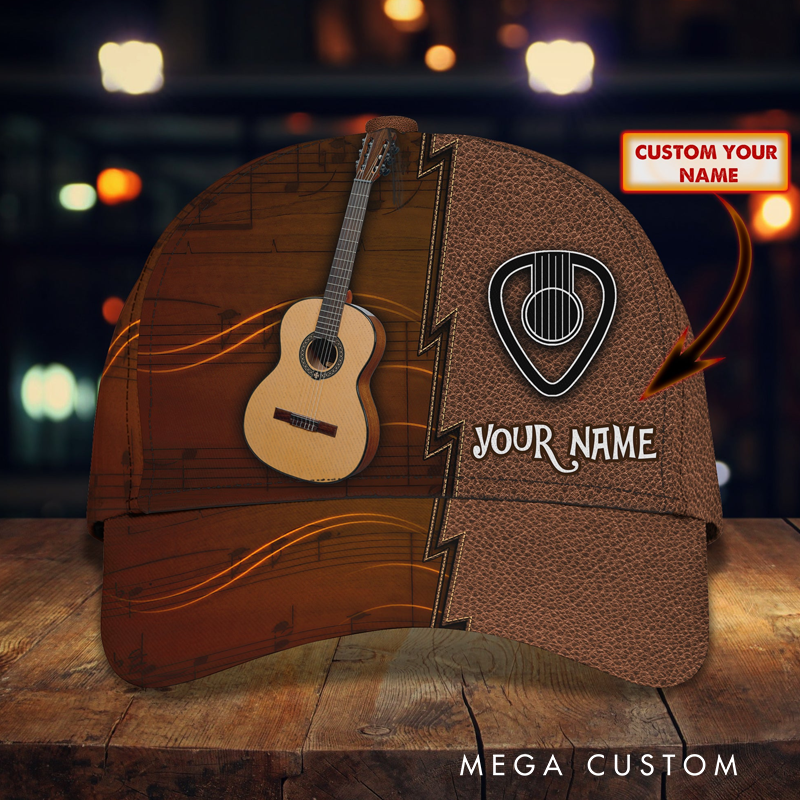 Personalized Name 3D Print Baseball Cap for Music Lover Perfect Music Lovers Guitar Lovers Custom Gift Hat With Unique Design Lover Guitar