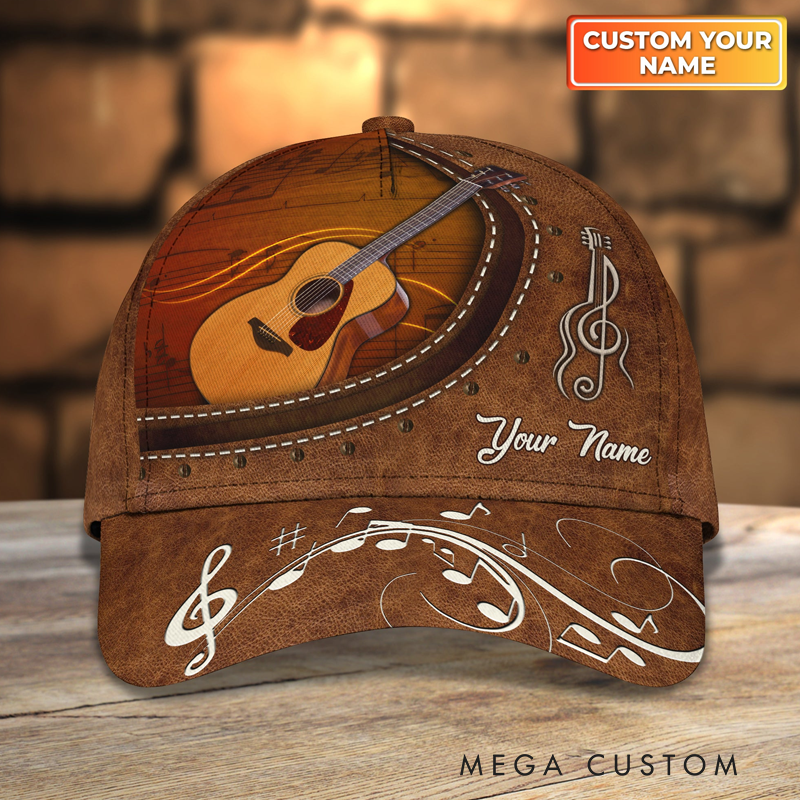 Personalized Name 3D Print Baseball Cap for Music Lover Perfect Music Lovers Guitar Lovers Custom Gift Hat With Unique Design Lover Guitar