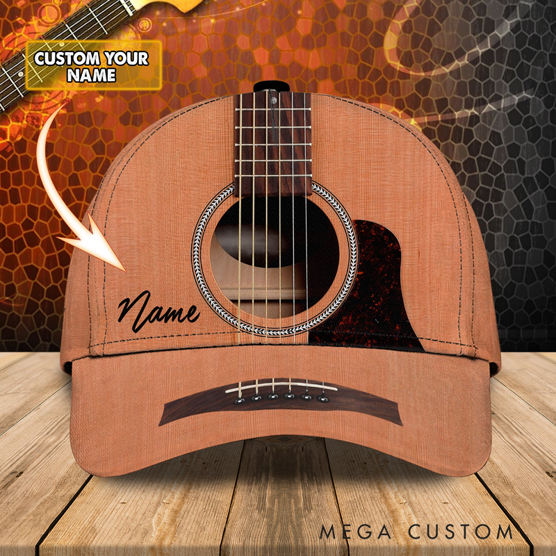 Personalized Name 3D Print Baseball Cap for Music Lover Perfect Music Lovers Guitar Lovers Custom Gift Hat With Unique Design Lover Guitar