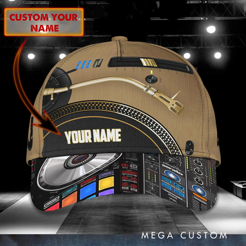 Personalized 3D Printed DJ Adjustable Snapback Closure Hat Electronic Musical Instrument Cap