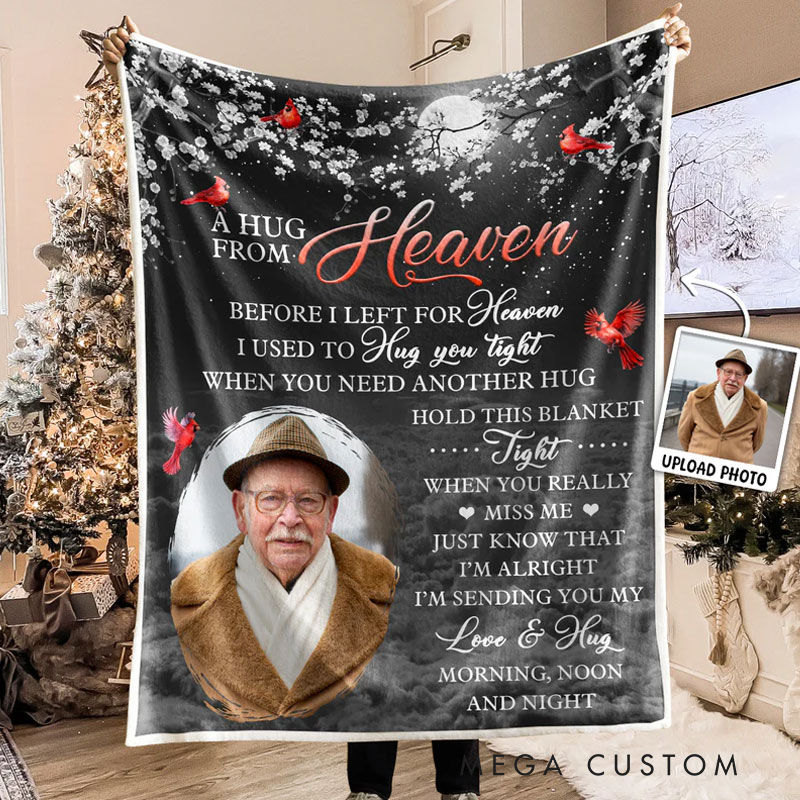 Personalized When You Really Miss Me Photo Blanket Christmas Gift Custom Photo Memorial Throw Blanket Sympathy Gift 