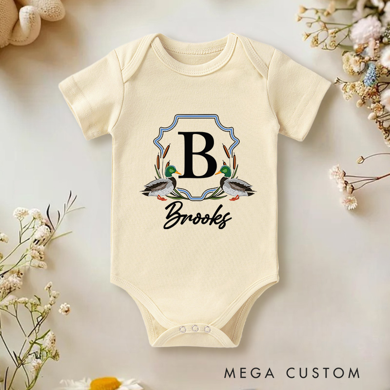 Personalized Daddy's Mallard Ducks Hunting Buddy Baby Onesie Duck Lover Gift Baby Gift for New Mom