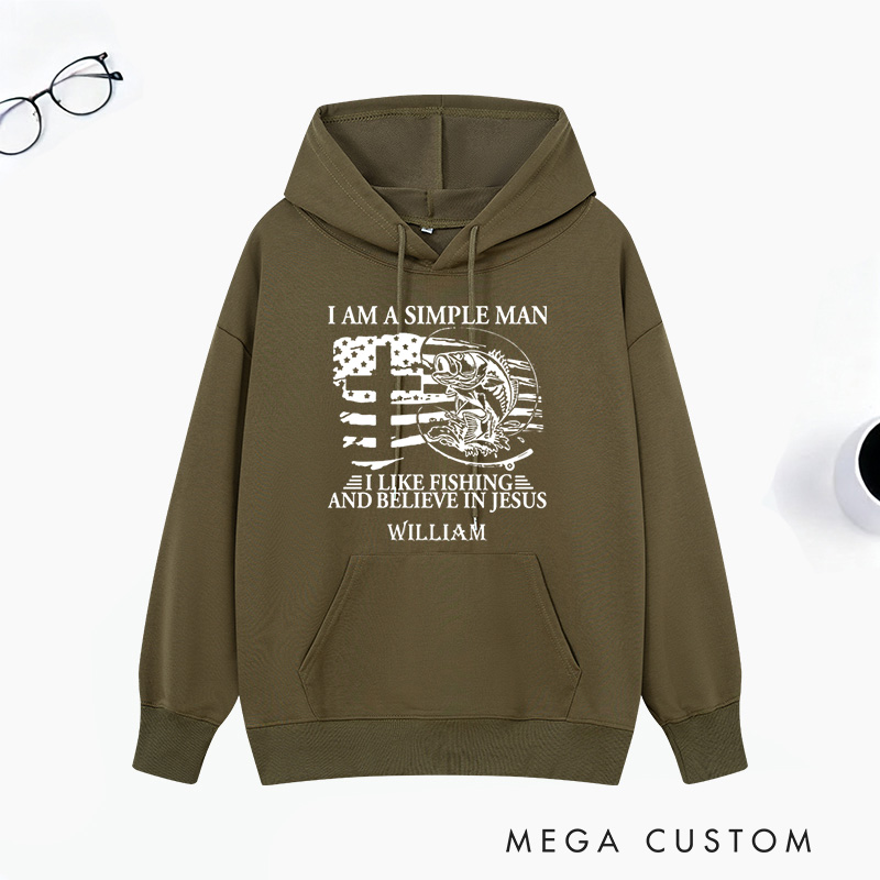 Personalized a Fisher of Men Classic Hoodies with Name Unisex Hoodies Religious Gift for Christian Men