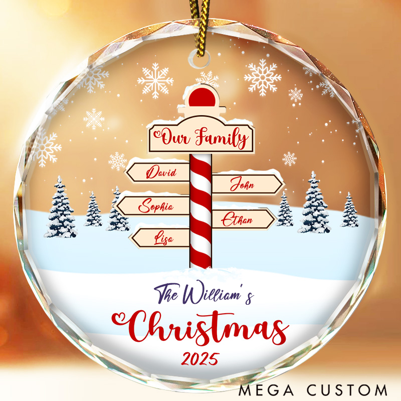 Personalized Acrylic Ornament Christmas Noth Pole Family Theme