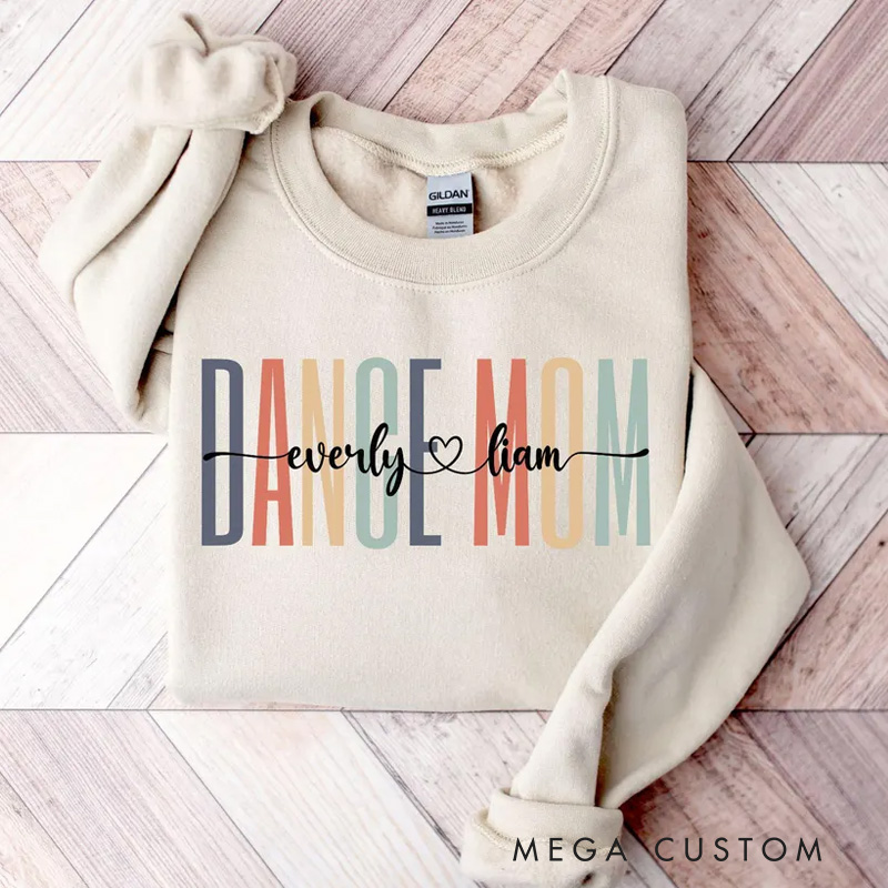 Personalized Colorful Dance Mom Classic Sweatshirt Horror Film Crewneck Dance Lover Shirt for Dance Team