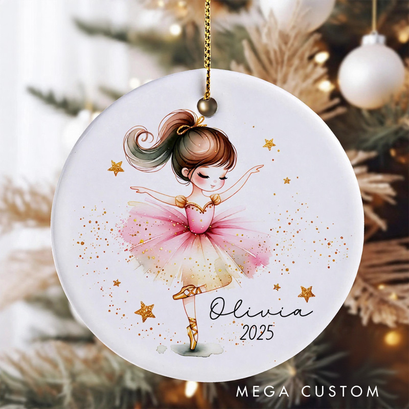Personalized Magical Fairy Ballerina Ceramic Christmas Ornament Dance Lovers Christmas Gift Dancer Xmas Gift Christmas Decor