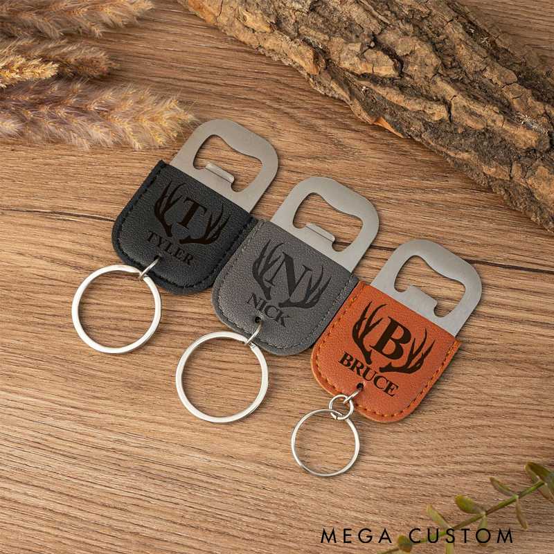 Personalized Bottle Opener Keychain Duck Hunting Gifts Deer Hunting Gifts Men