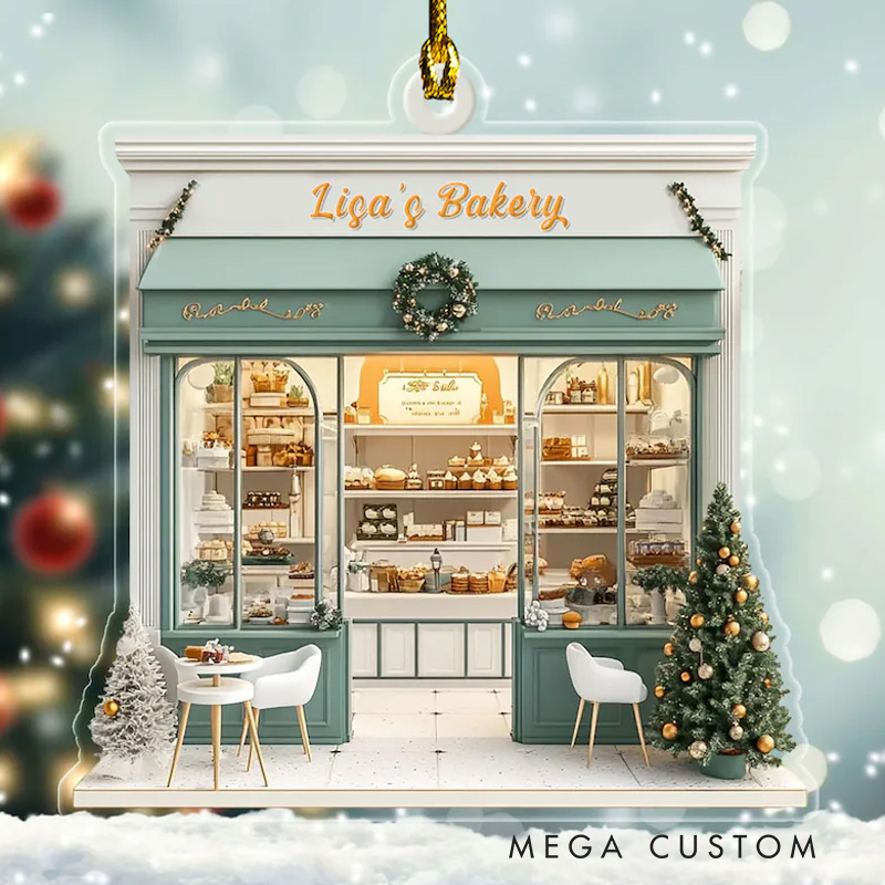 Personalized Name Bakery Christmas Ornament Bakery Keepsake for Baker Ornament with Name for Baking Lover Gift