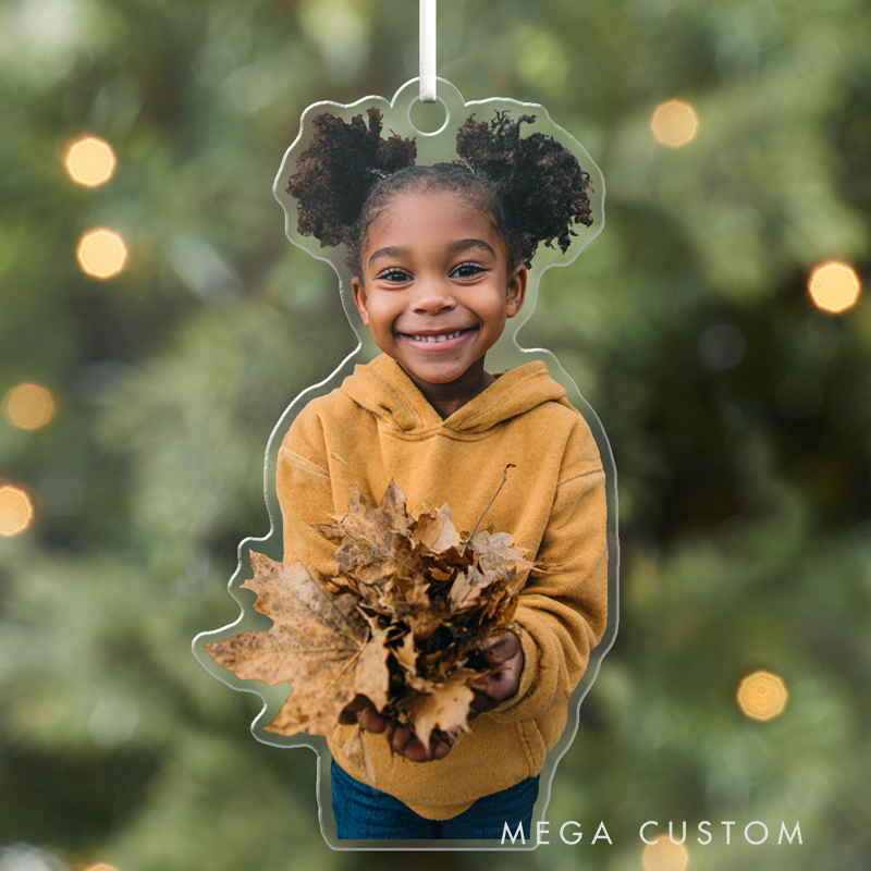 Personalized Laser Cut Photo Acrylic Christmas Ornament