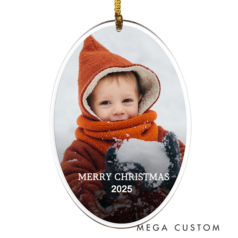 Personalized Photo Acrylic Christmas Ornament Home Decoration Christmas Gift