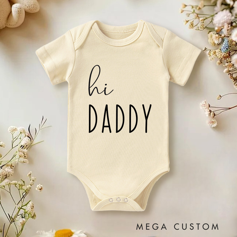 Personalized Hi Baby Onesie Pregnancy Announcement Gift
