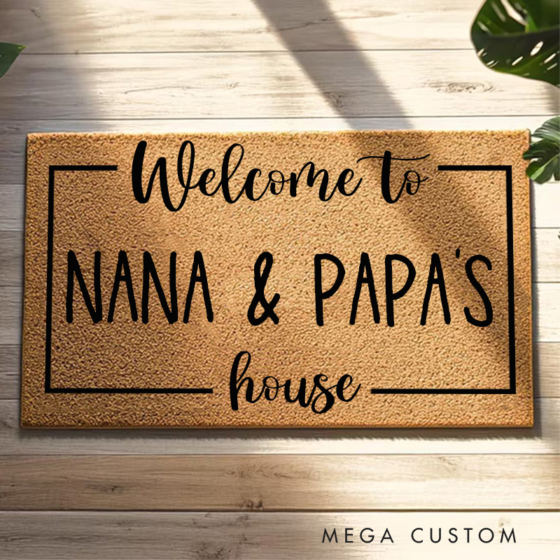 Personalized Grandparents Welcome Doormat a Thoughtful Housewarming Gift for Family Home Welcome Mat for Home New Home Gift