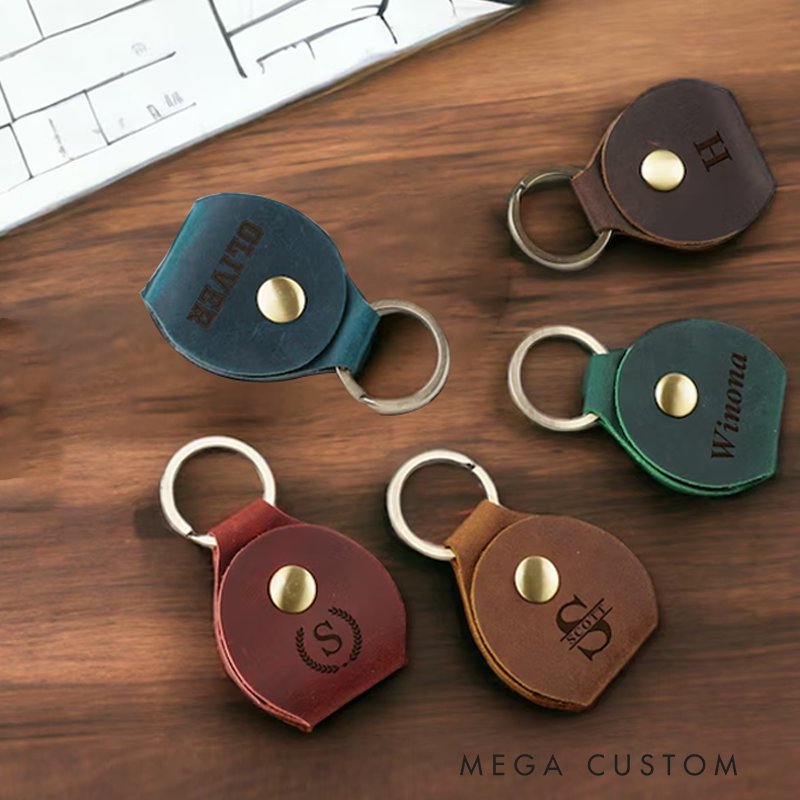 Personalized Leather Guitar Pick Holder Silver Commemorative Coins Case Musician Gift