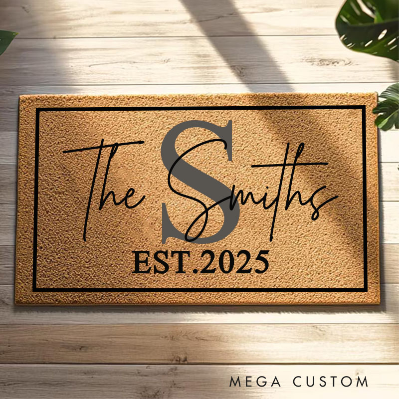 Personalized Home Doormat Monogram Welcome Doormat a Personalized and Timeless Housewarming Gift Welcome Mat for Home Closing Gift New Home Gift
