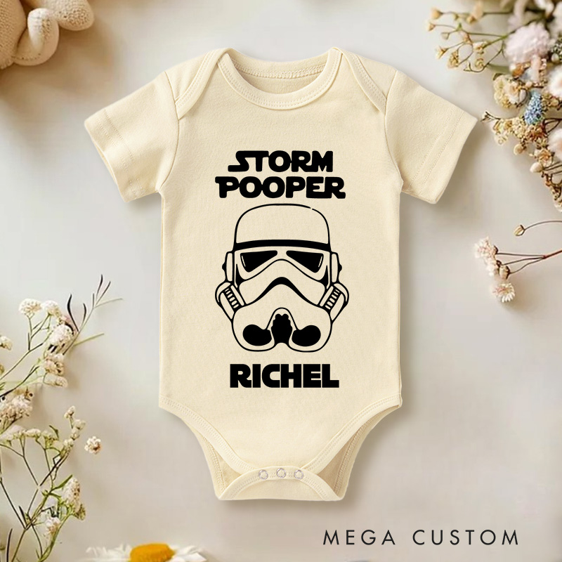 Personalized Storm Pooper Baby Onesie Gift For Baby Birthday Gift for Baby