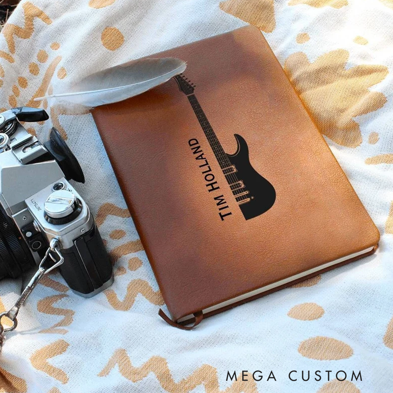 Personalized Guitar Lyric Journal Custom Songwriters Notebook Musician Song Diary Lyrical Writer Journal Writing Music Notebook Songwriting