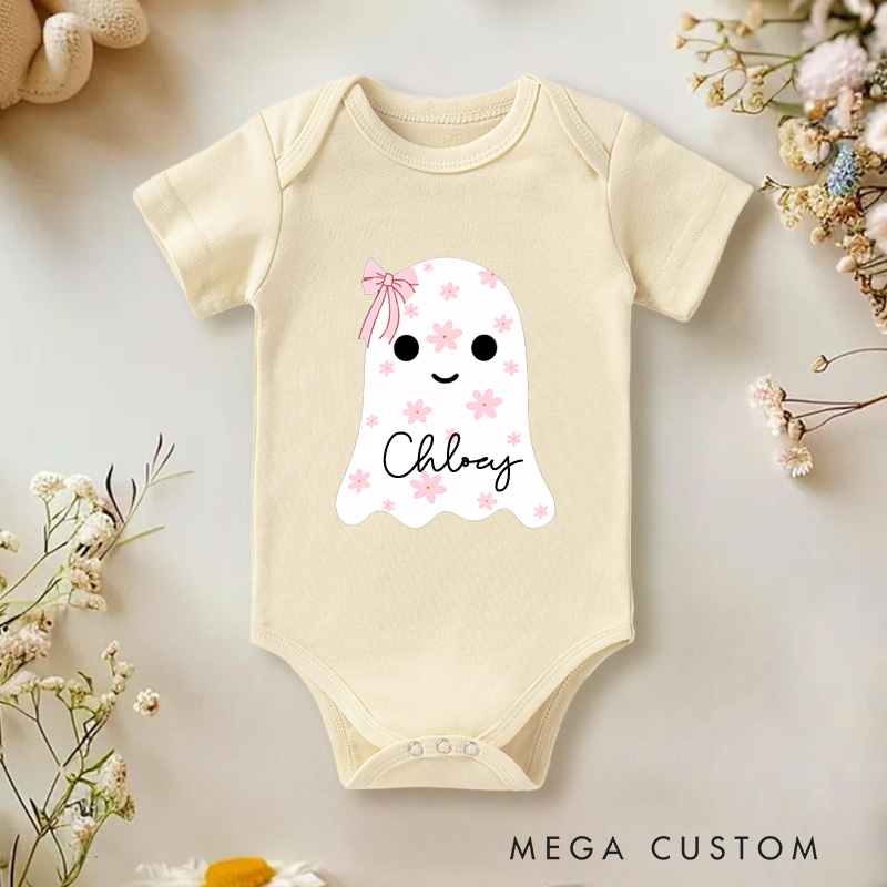 Personalized Name Cute Boo Baby Onesie Halloween Baby Shower Gift Nursery Gift