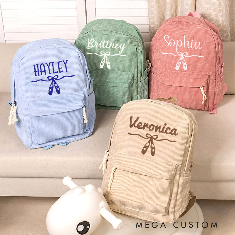Personalized Monongrammed Ballerina Backpack Dance Bag Ballet Gifts for Girls Women Dancers