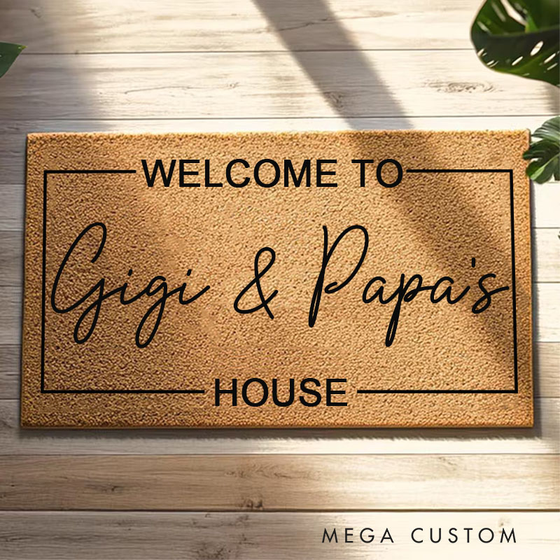 Personalized Doormat Welcome to Our Home Doormat New Home Gift Housewarming Wedding Gift for Couples Christmas Gift for Family