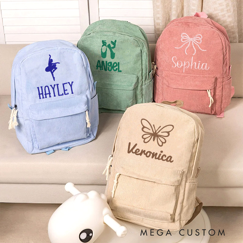 Personalized Cute Ballerina Backpack Dance Bag Ballet Gifts for Girls Women Dancers