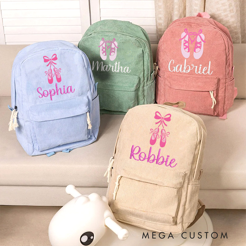 Personalized Pinky Shoes Ballerina Backpack Dance Bag Ballet Gifts for Girls Women Dancers