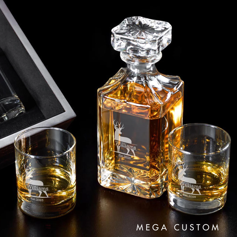 Personalized Hunting Whiskey Glass Custom Hunter Lover Whiskey Glass Deer Hunter Gift for Boyfriend Husband