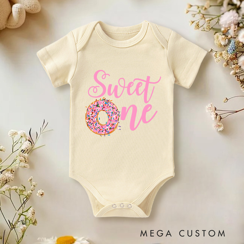Personalized Sweet One 1st Birthday Baby Onesie Funny Baby Gift