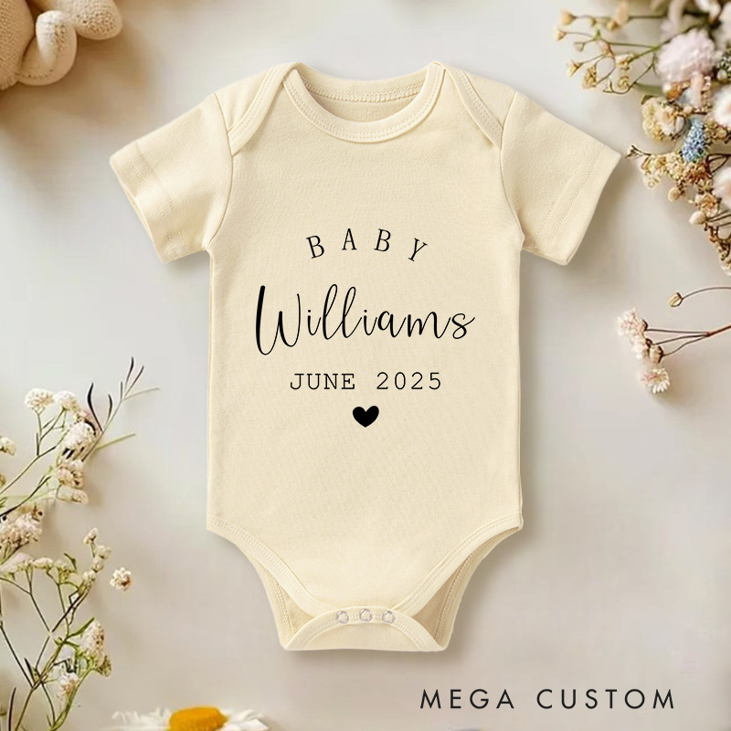 Personalized Baby Reveal to Family Baby Onesie Pregnancy Announcement Gift