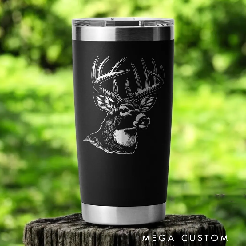 Personalized Engraved Hunting Tumbler for for Him Dad Boyfriend Custom 20oz Tumbler for Hunting Lover