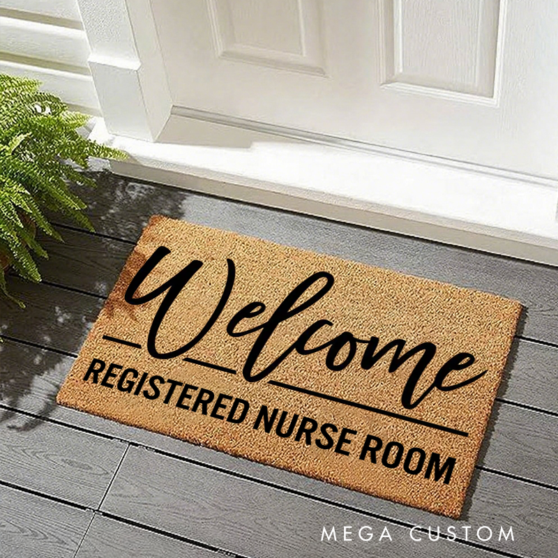Personalized Nurse Doormat Nurse Appreciation Gift Housewarming Gift 