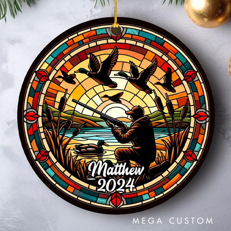 Personalized Duck Hunting Gift Ornament for Hunter Duck Hunting Gift for Him Hunter