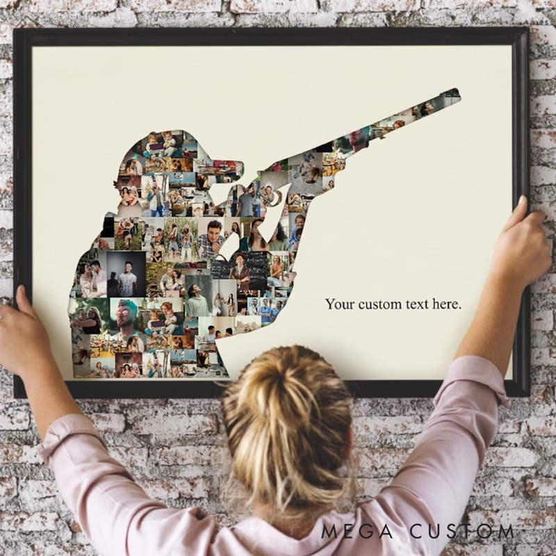 Personalized Hunter Photo Collage Wall Art Poster Duck Hunting Gifts  Custom Duck Hunting Poster Gift for Men Boyfriend Husband