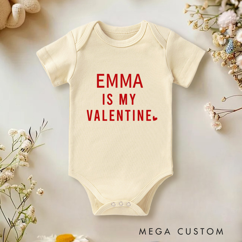 Personalized Your Name Valentine Baby Onesie Valentine For Baby Baby Shower Gift