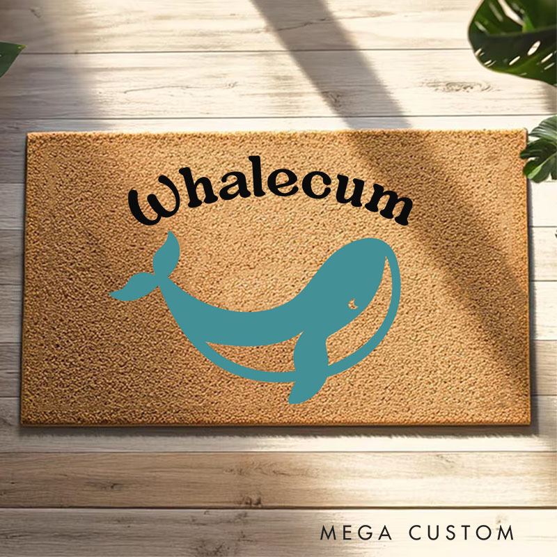Personalized Whale Themed Pun Doormat Home Doormat Custom Welcome Front Doormat Housewarming Gifts Closing Gift New Home Gift