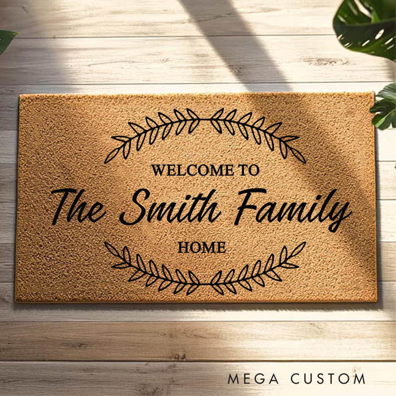 Personalized Welcome Doormat Custom Home Doormat Housewarming Gifts a Warm Homecoming First Home Couple Gift