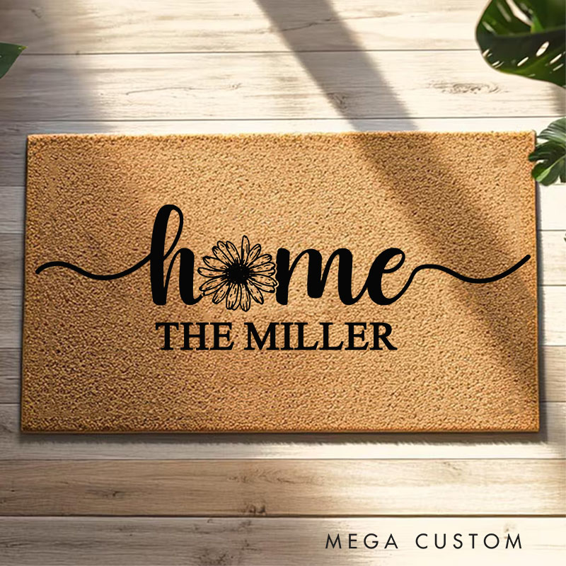 Personalized Home Doormat Custom Family Doormat Housewarming Gift Closing Gifts First Home Gifts New Home Gift Christmas Gift for Family