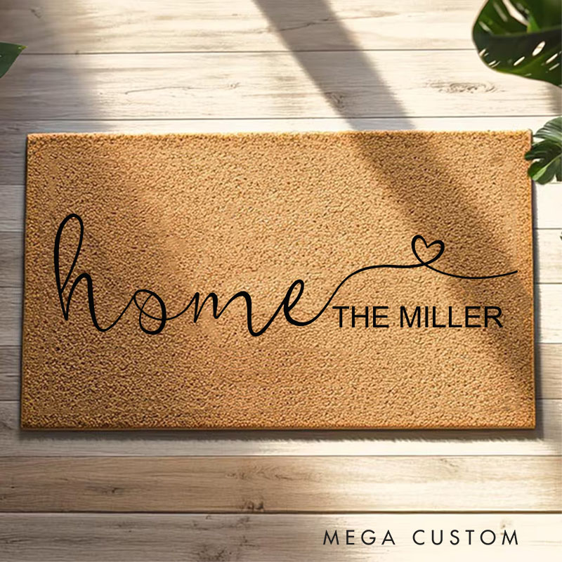 Personalized Home Doormat Custom Family Doormat Housewarming Gift Closing Gifts First Home Gifts New Home Gift